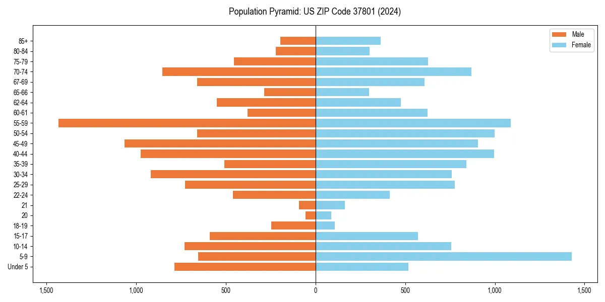 Population pyramid for 