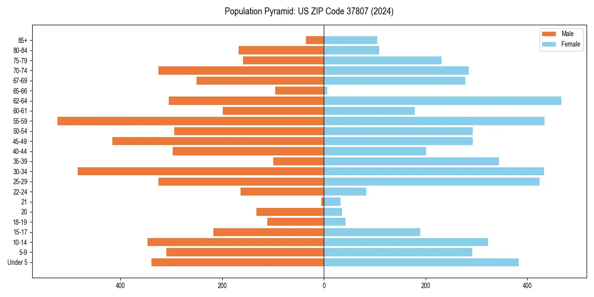Population pyramid for 