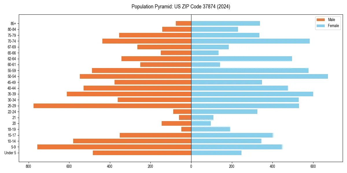 Population pyramid for 