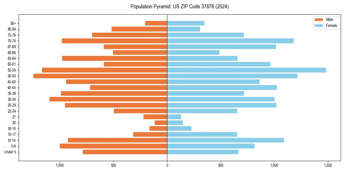 Population pyramid for 