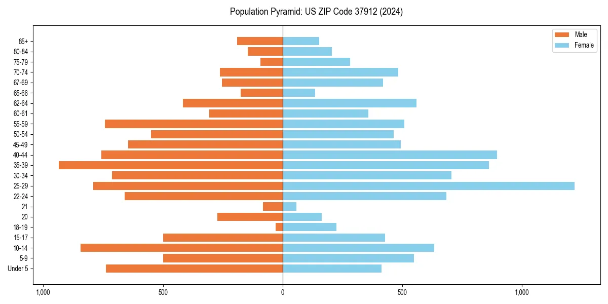 Population pyramid for 