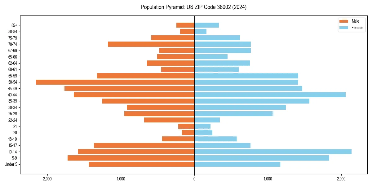Population pyramid for 
