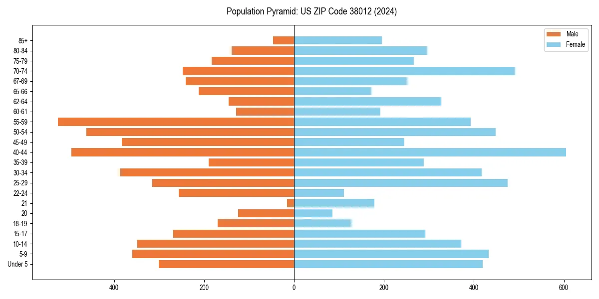 Population pyramid for 