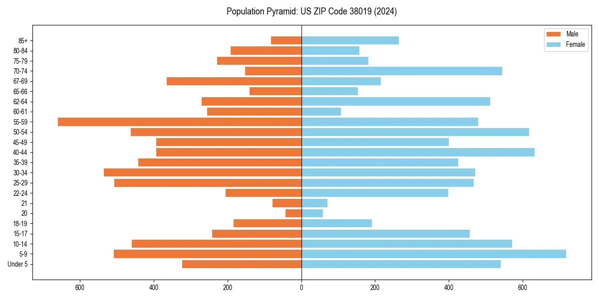 Population pyramid for 
