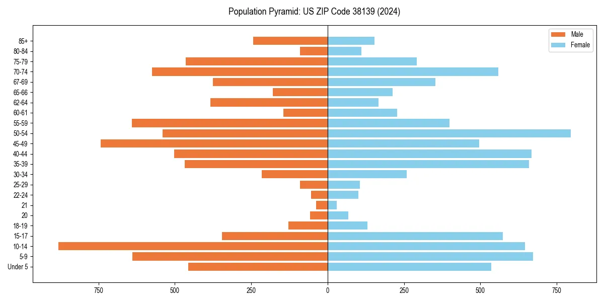 Population pyramid for 