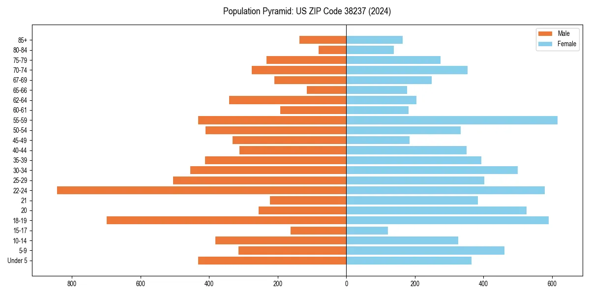 Population pyramid for 