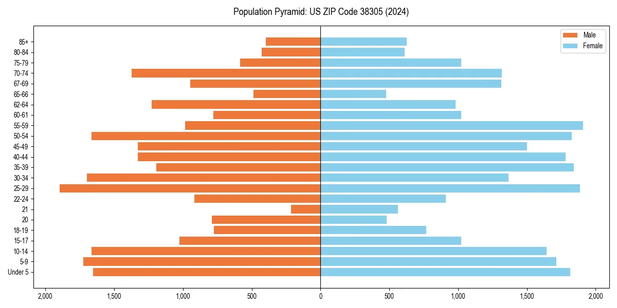 Population pyramid for 