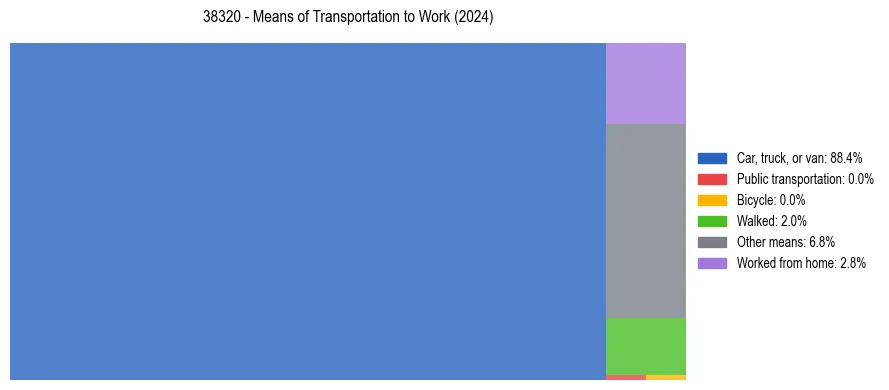 Commute modes in US ZIP Code 38320