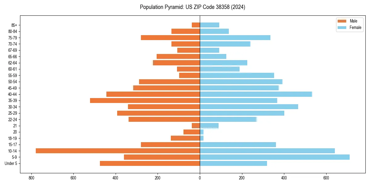 Population pyramid for 