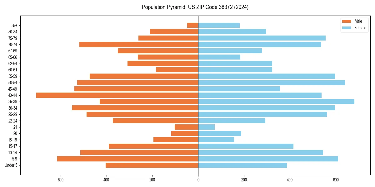 Population pyramid for 