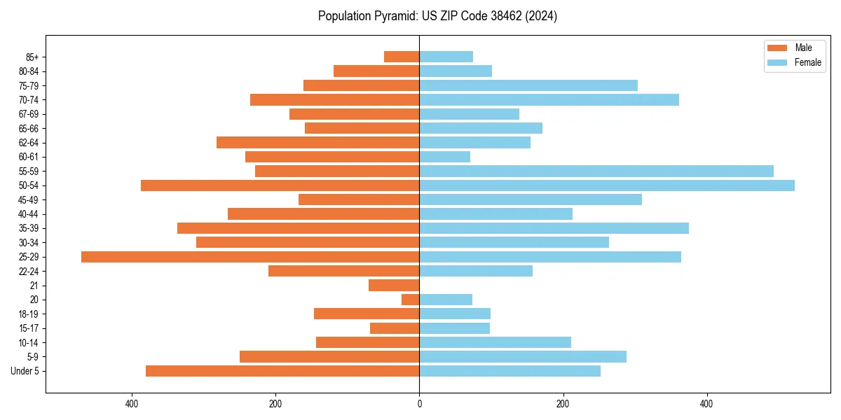 Population pyramid for 