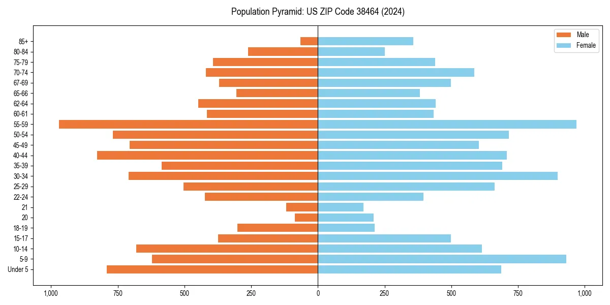 Population pyramid for 