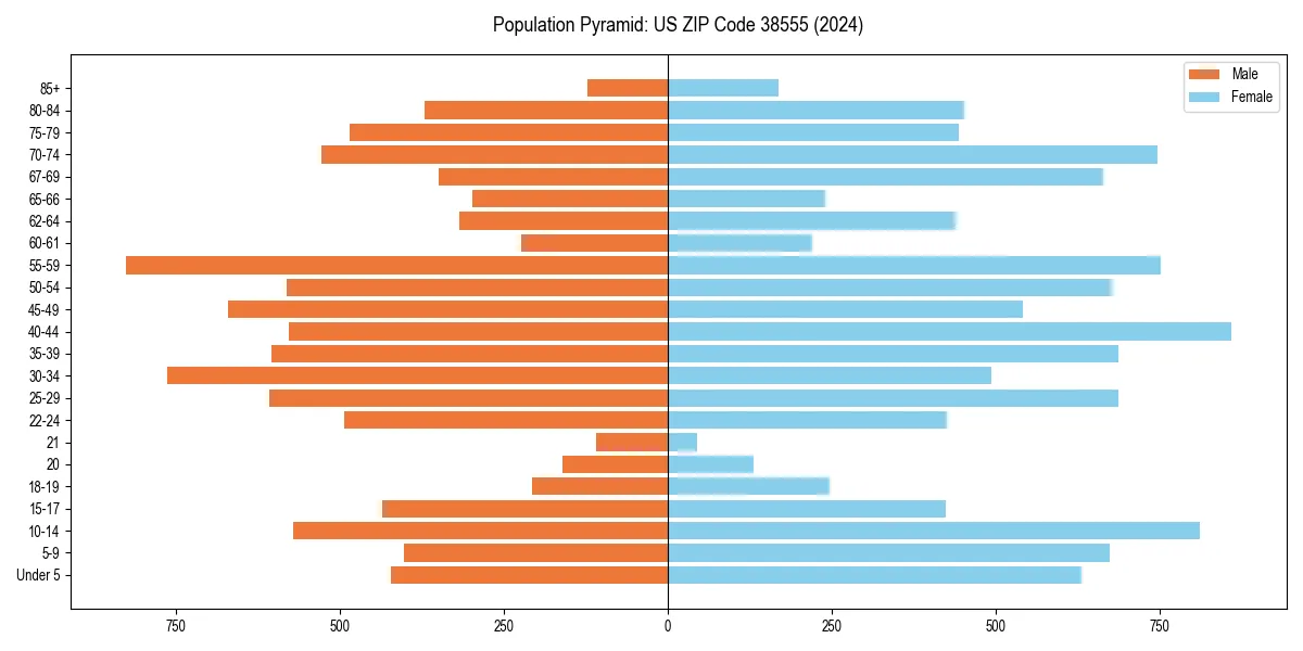 Population pyramid for 