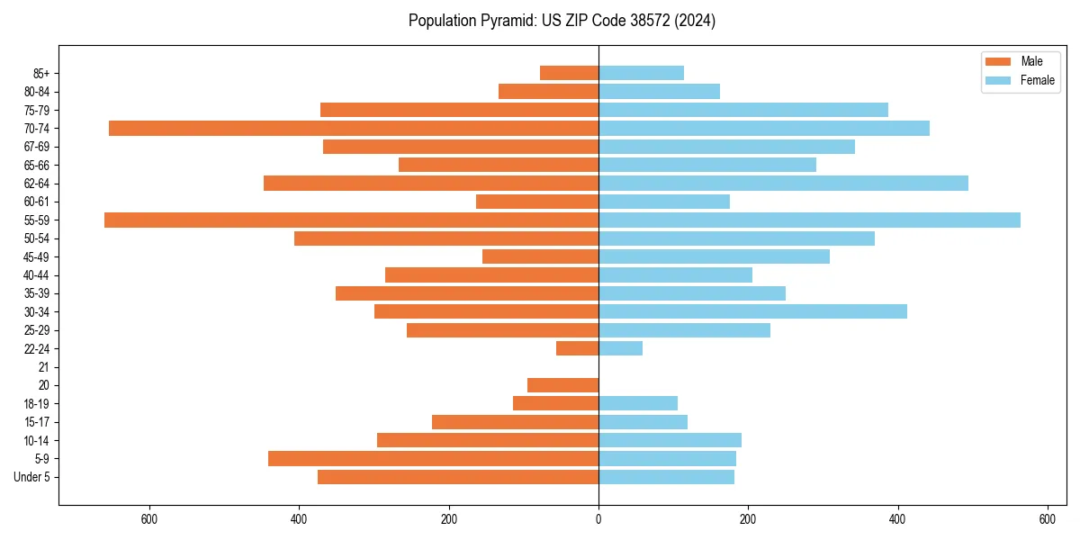 Population pyramid for 