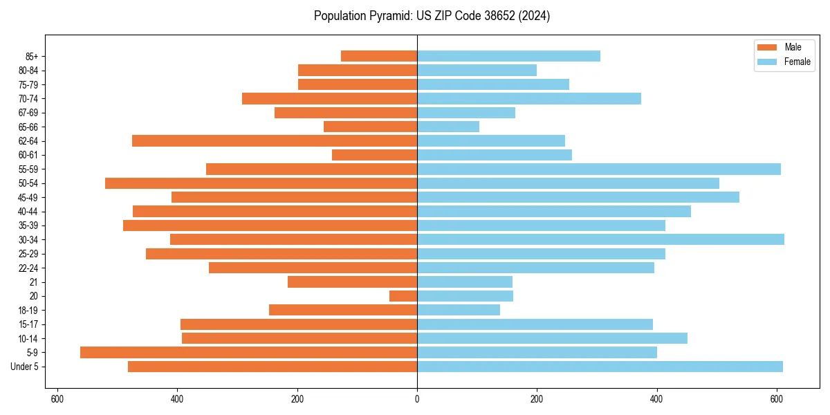 Population pyramid for 