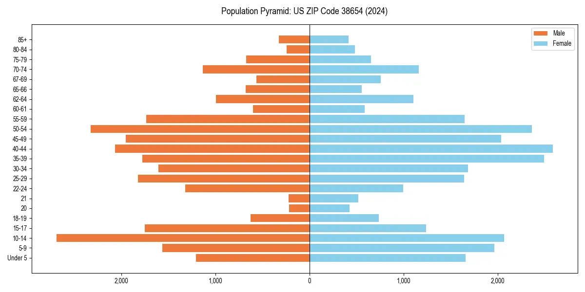 Population pyramid for 
