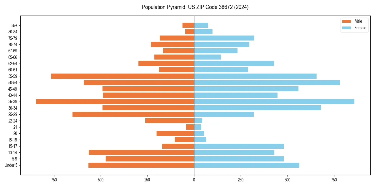 Population pyramid for 