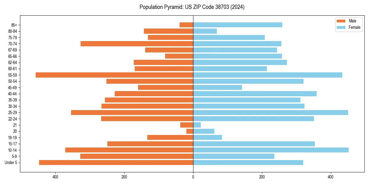 Population pyramid for 
