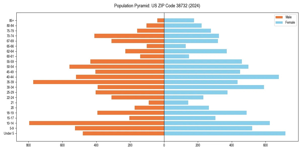 Population pyramid for 