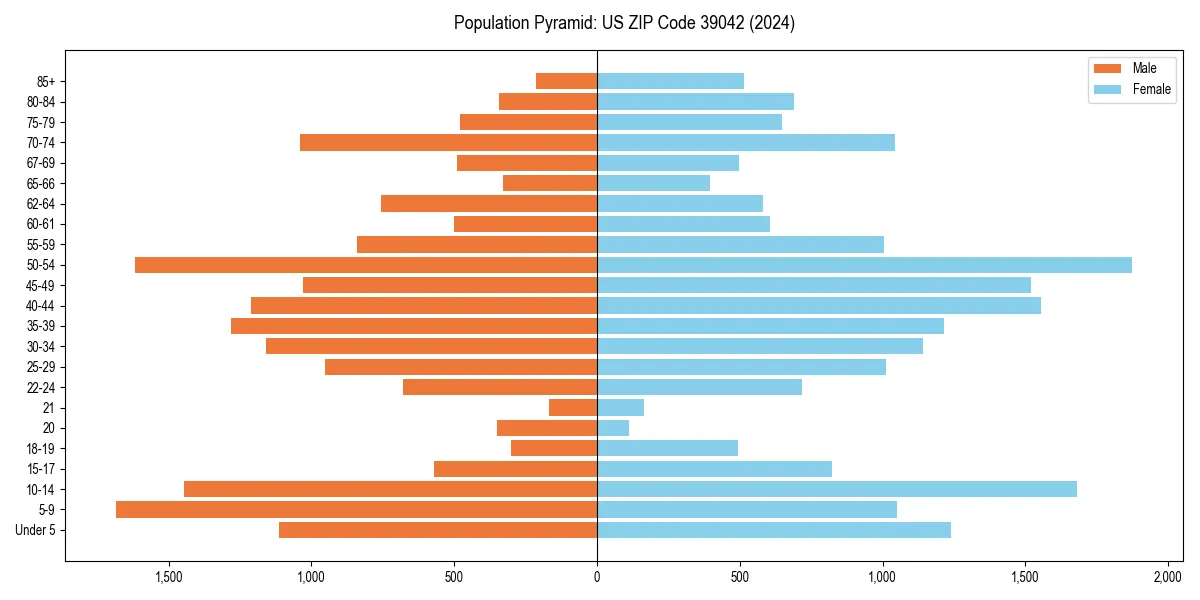 Population pyramid for 
