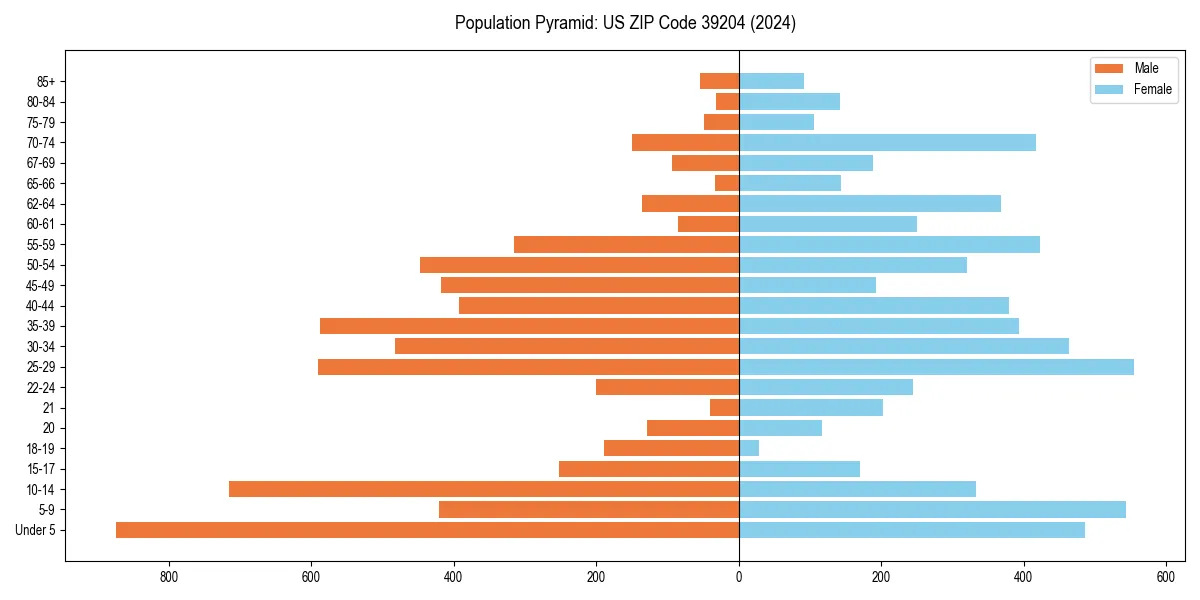 Population pyramid for 