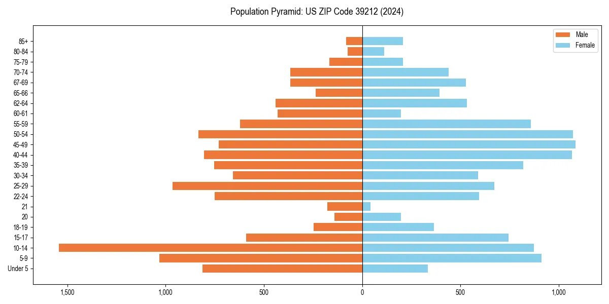 Population pyramid for 
