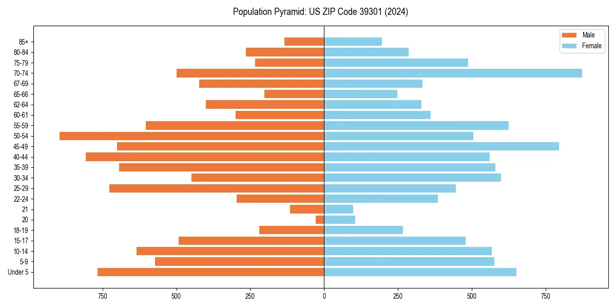 Population pyramid for 
