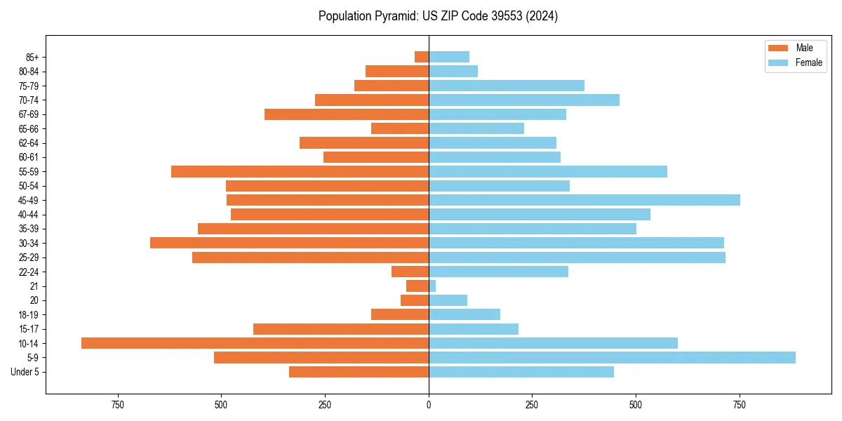 Population pyramid for 