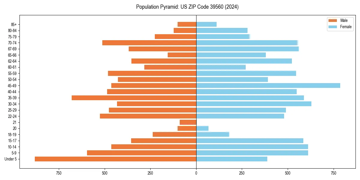 Population pyramid for 