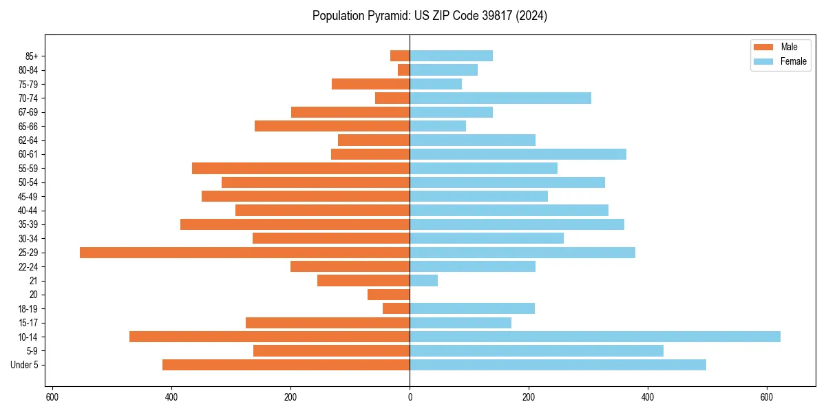 Population pyramid for 
