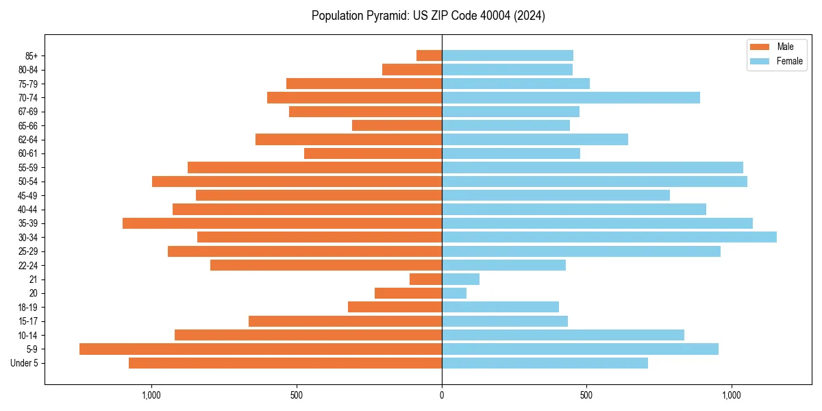 Population pyramid for 