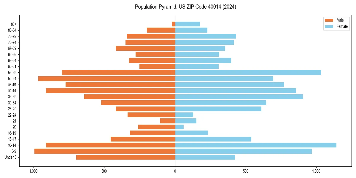 Population pyramid for 