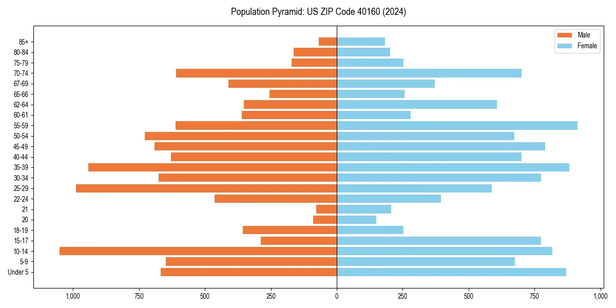 Population pyramid for 