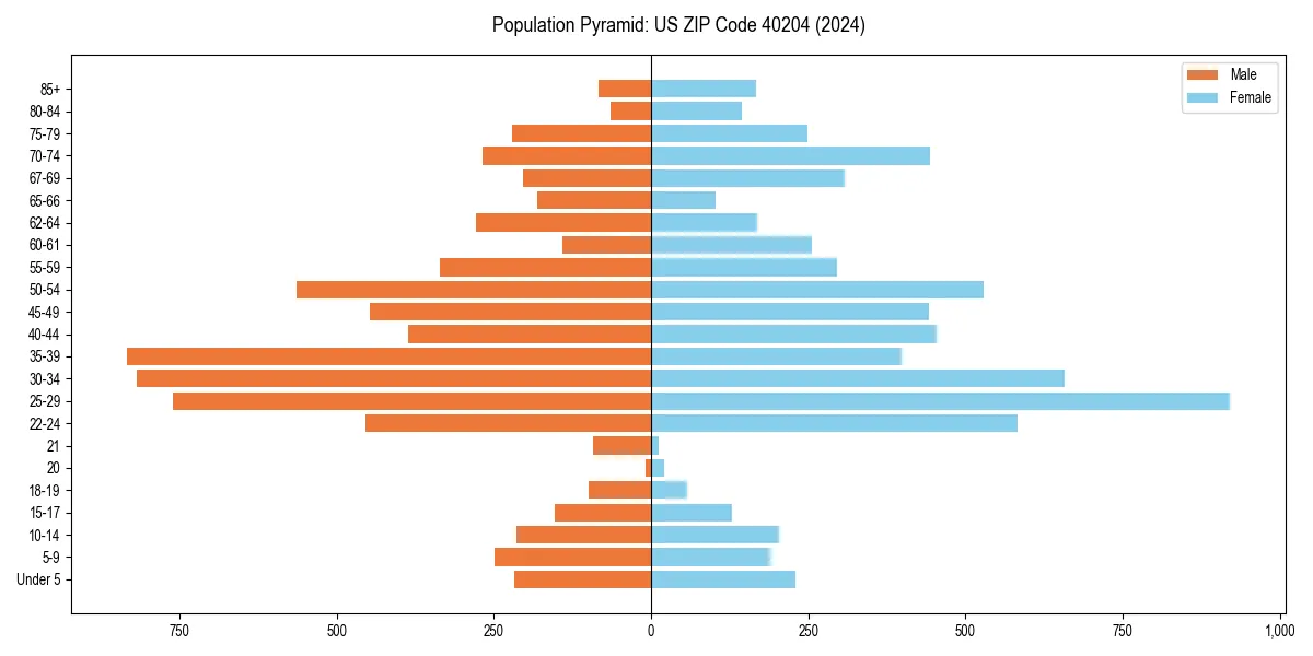 Population pyramid for 