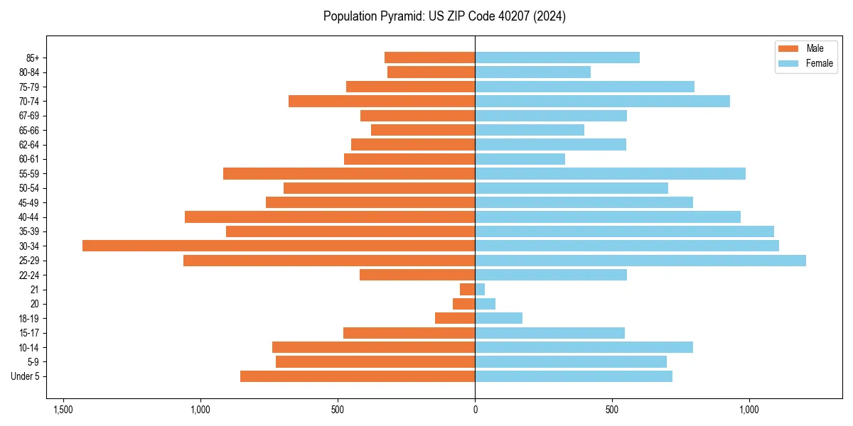 Population pyramid for 