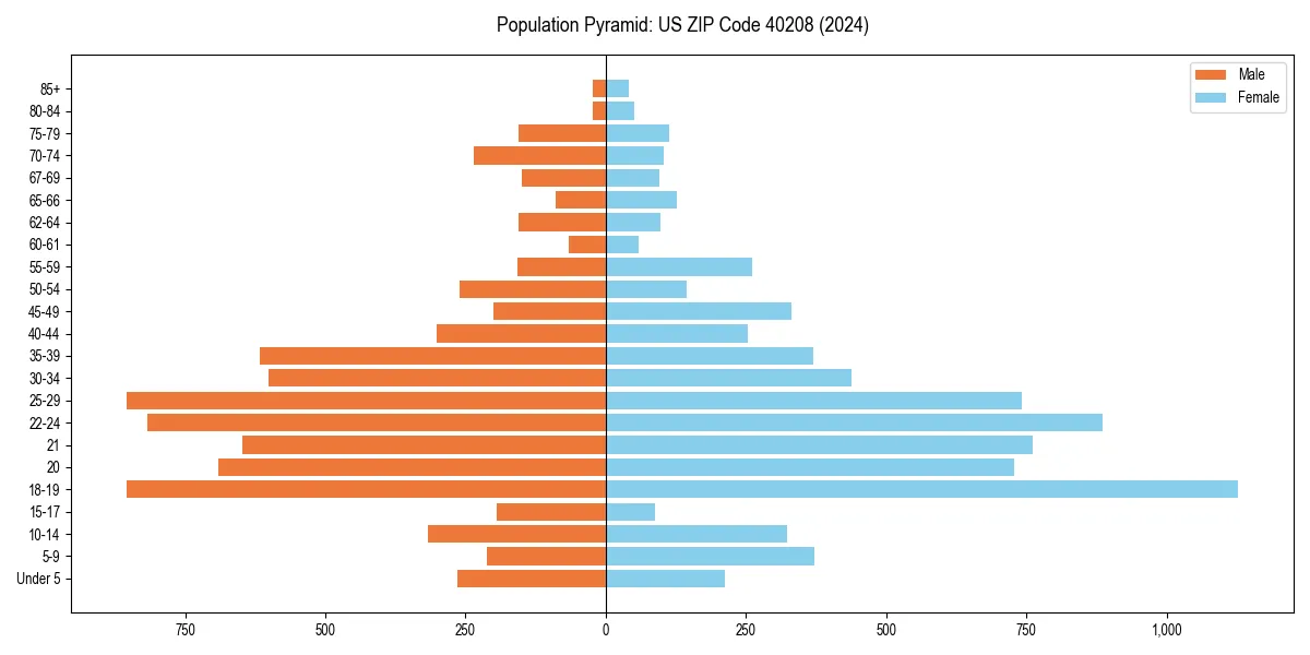 Population pyramid for 