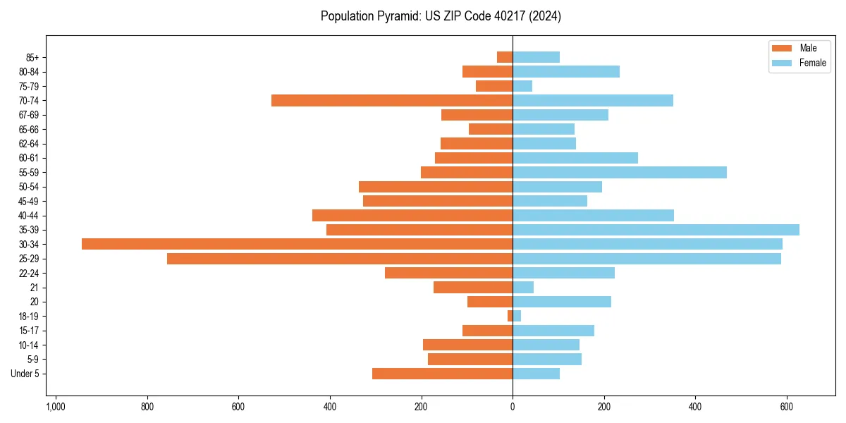 Population pyramid for 