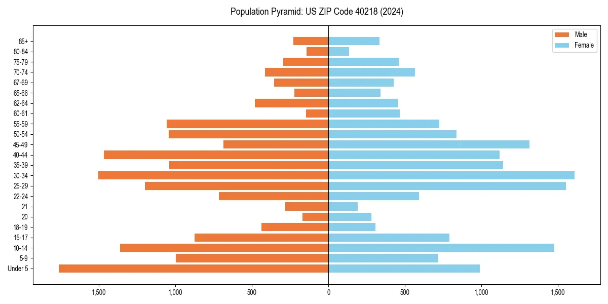 Population pyramid for 