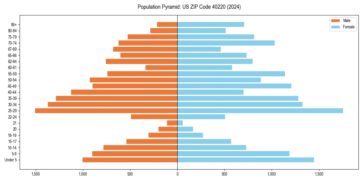 Population pyramid for 