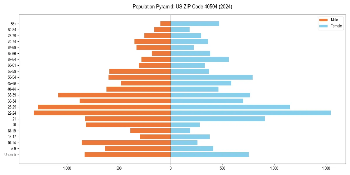 Population pyramid for 