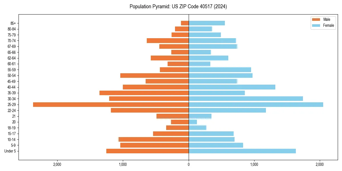 Population pyramid for 