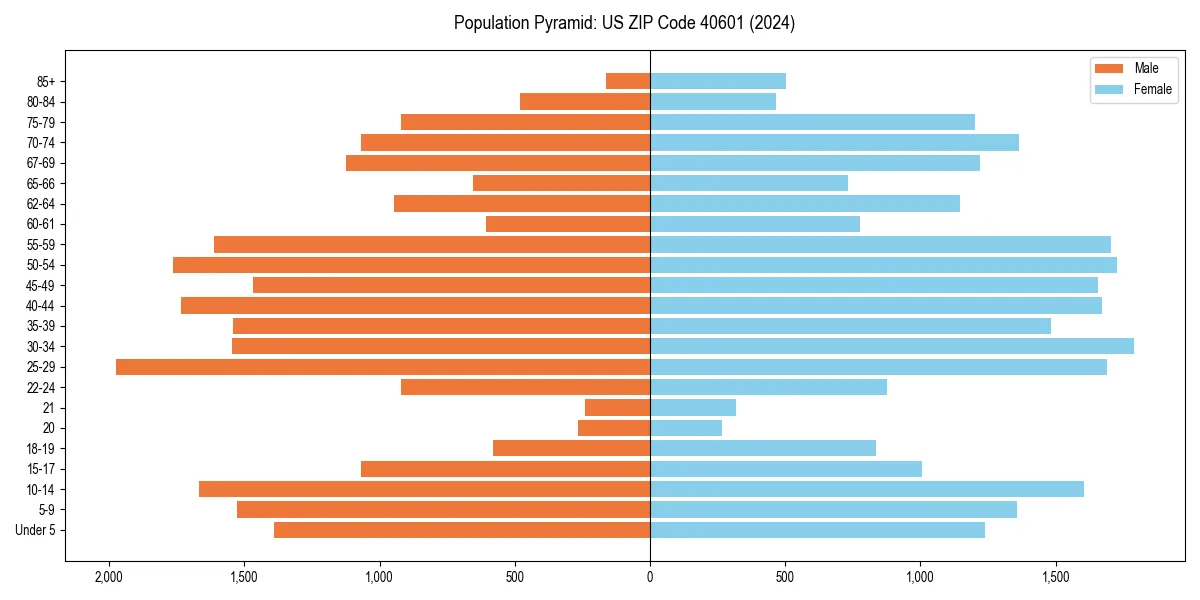 Population pyramid for 