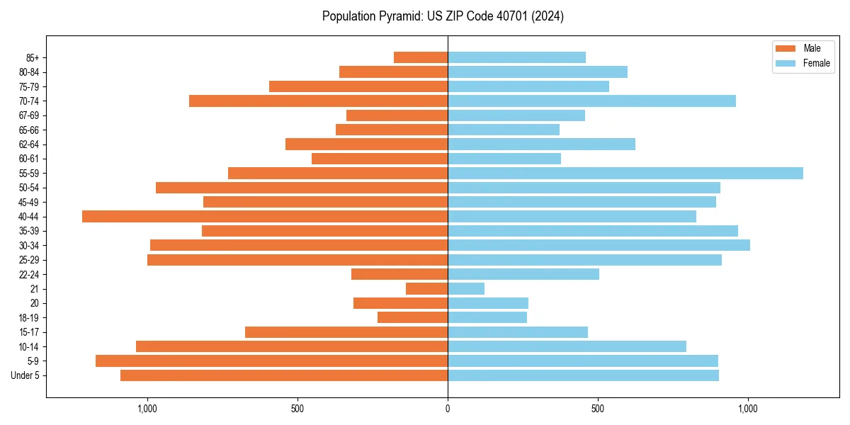 Population pyramid for 
