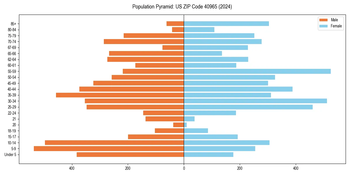 Population pyramid for 