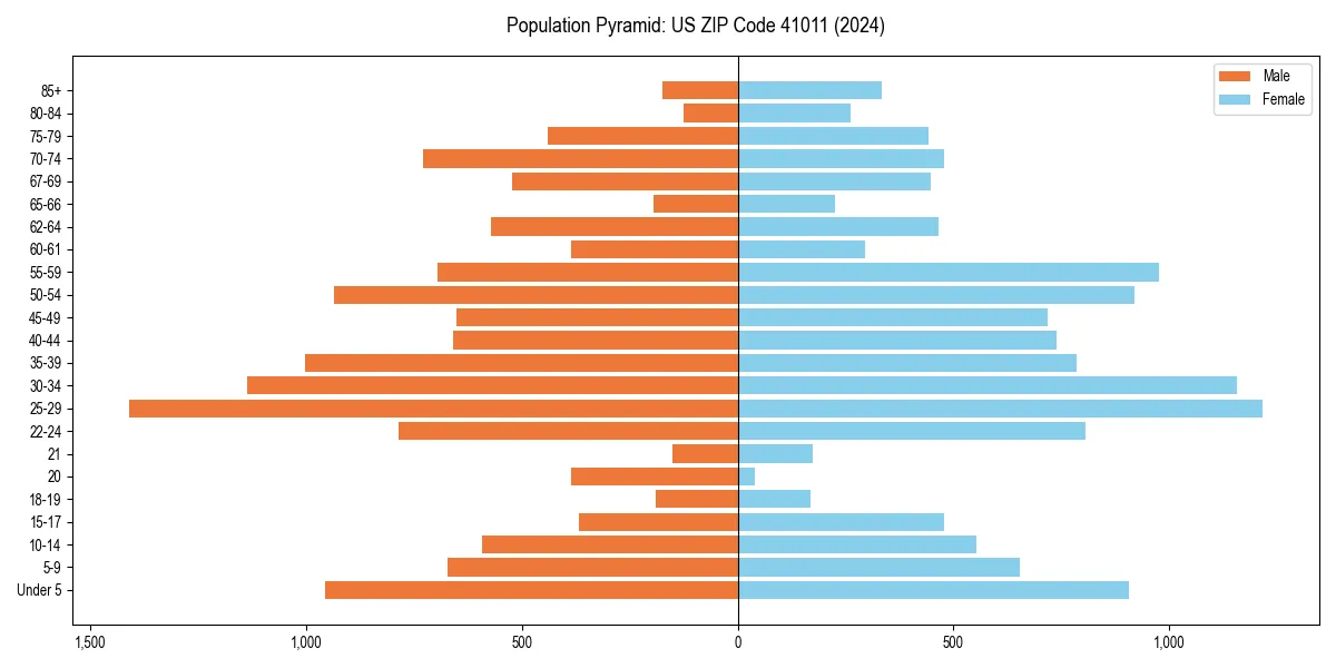 Population pyramid for 