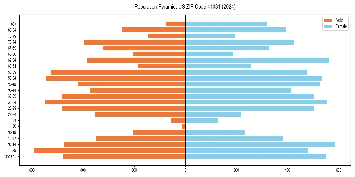 Population pyramid for 