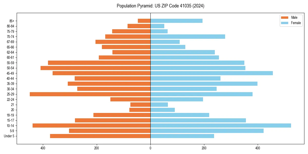 Population pyramid for 