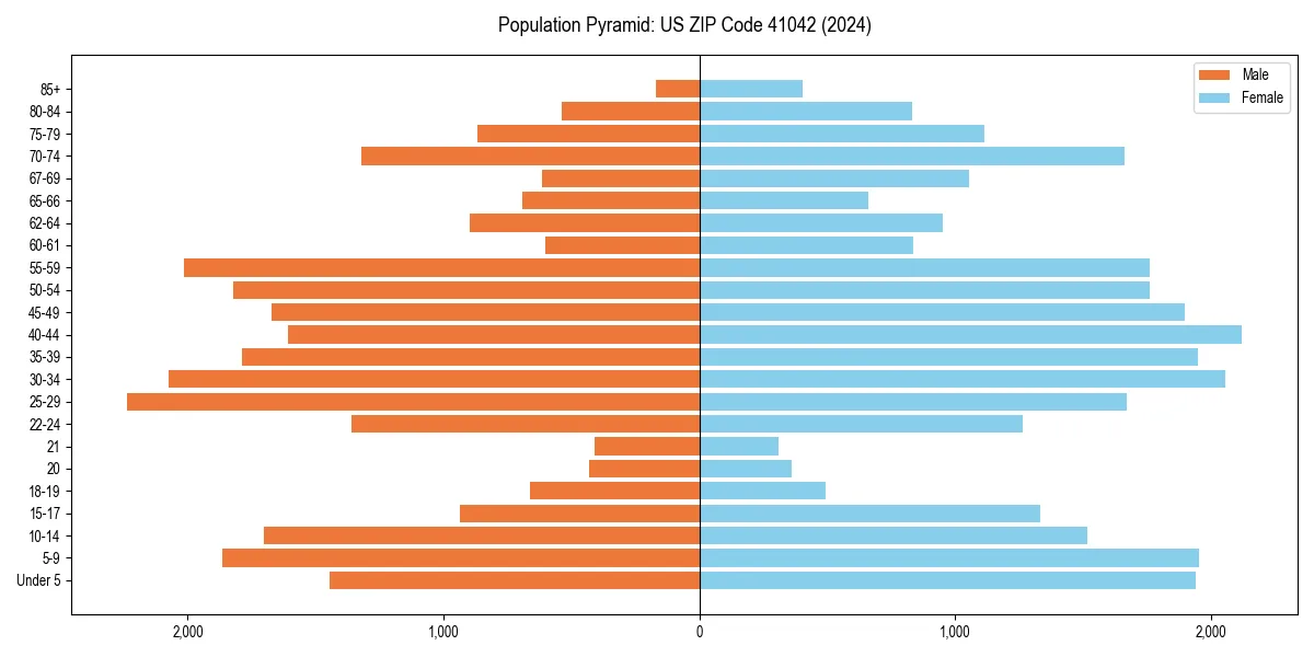 Population pyramid for 