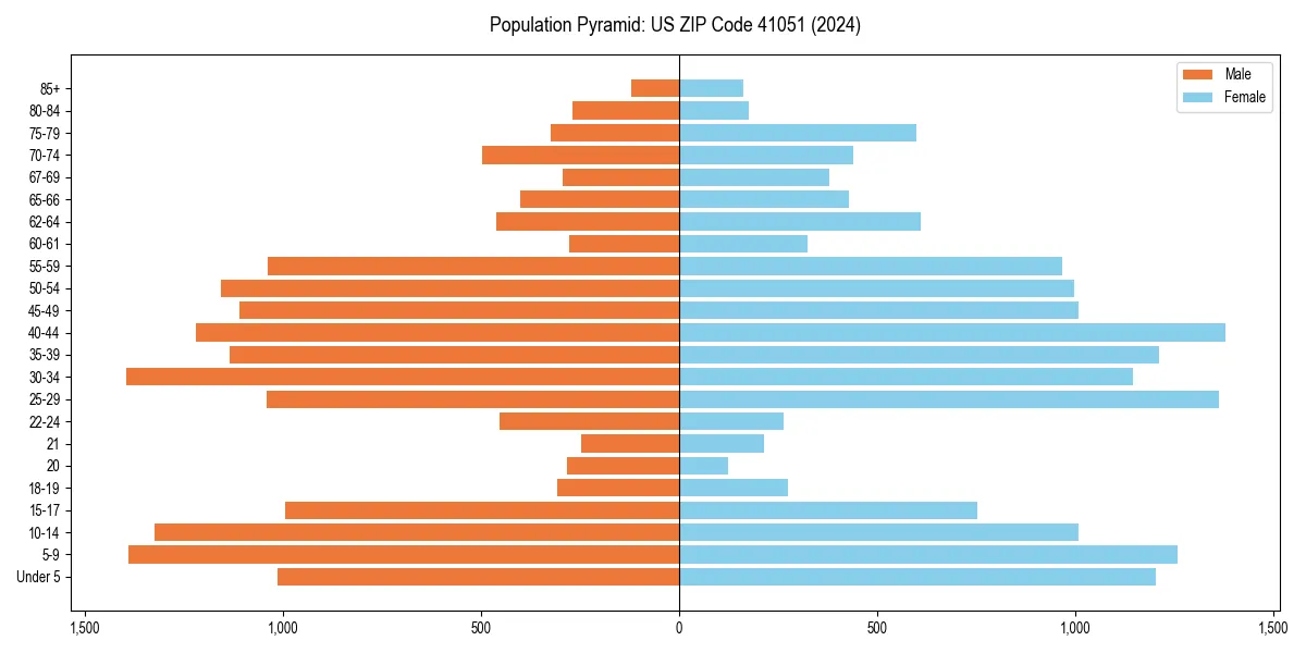 Population pyramid for 
