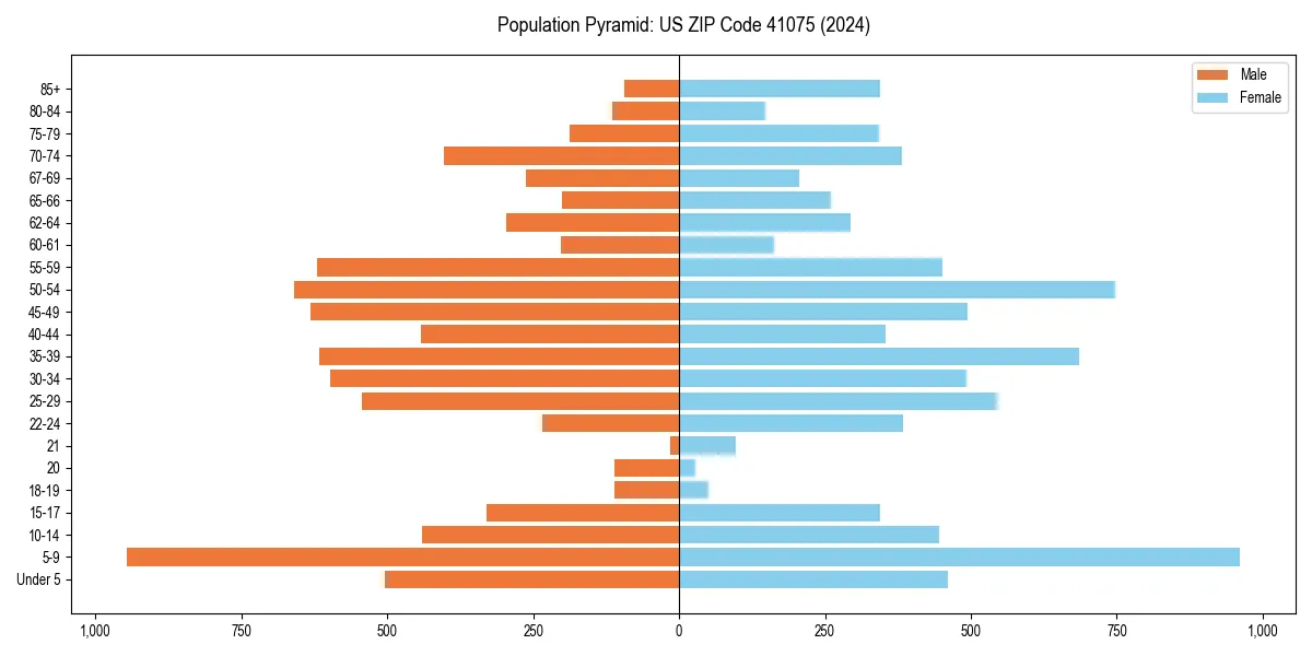Population pyramid for 